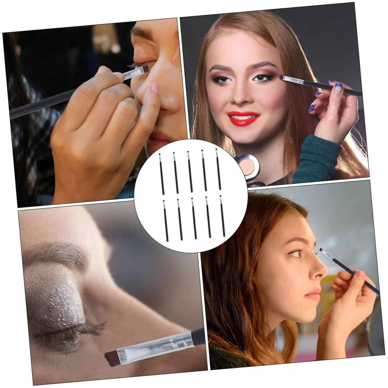 Набор кистей для бровей, деревянный, фото №4