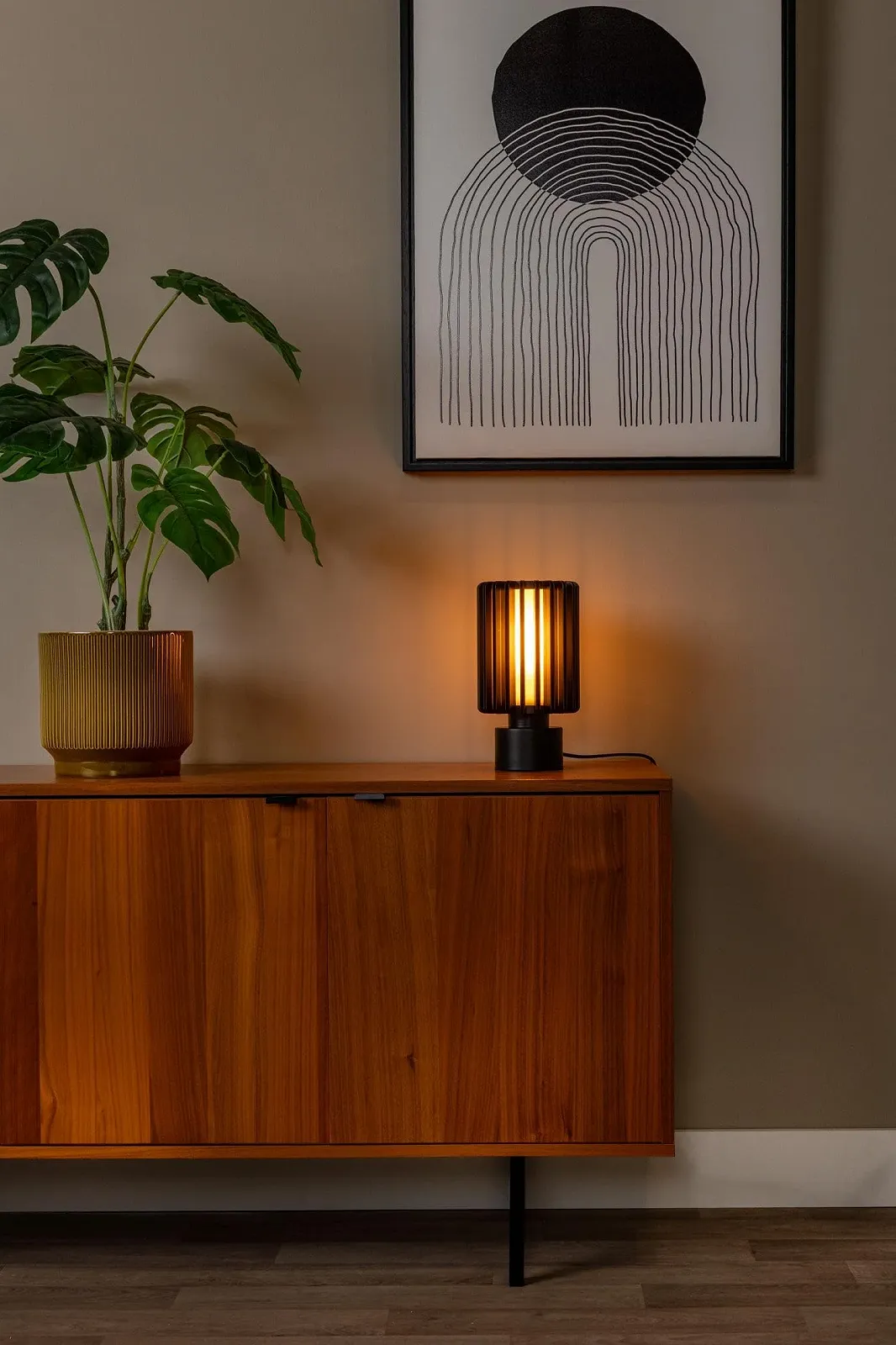 Настільна лампа LUCIDE LAMBRES E27 Чорна, фото №4