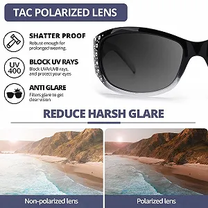 Солнцезащитные очки SIPHEW Женские Поляризованные Модные UV400 Защита Wrap Around synthetic.ua - Фото 1