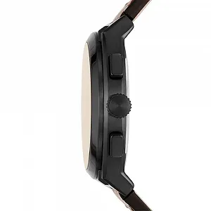 Мужские часы Fossil Everett, кварцевый хронограф с браслетом из нержавеющей стали или кожаным ремешком synthetic.ua - Фото 1