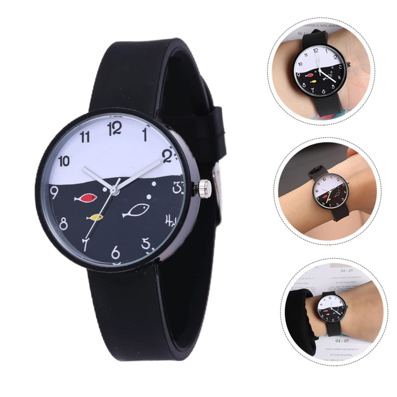 Часы Кварцевые Healvian Студенческие Детские Часы Мультяшные Кварцевые Розовый, фото №6