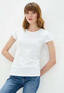 Женская футболка MAVI BASIC SHORT SLEEVE TOP White - M - Фото 1
