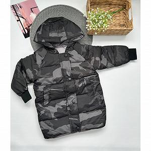 Детская удлиненная куртка для холодной осени и еврозимы от 90 до 150 см с капюшоном synthetic.ua - Фото 1
