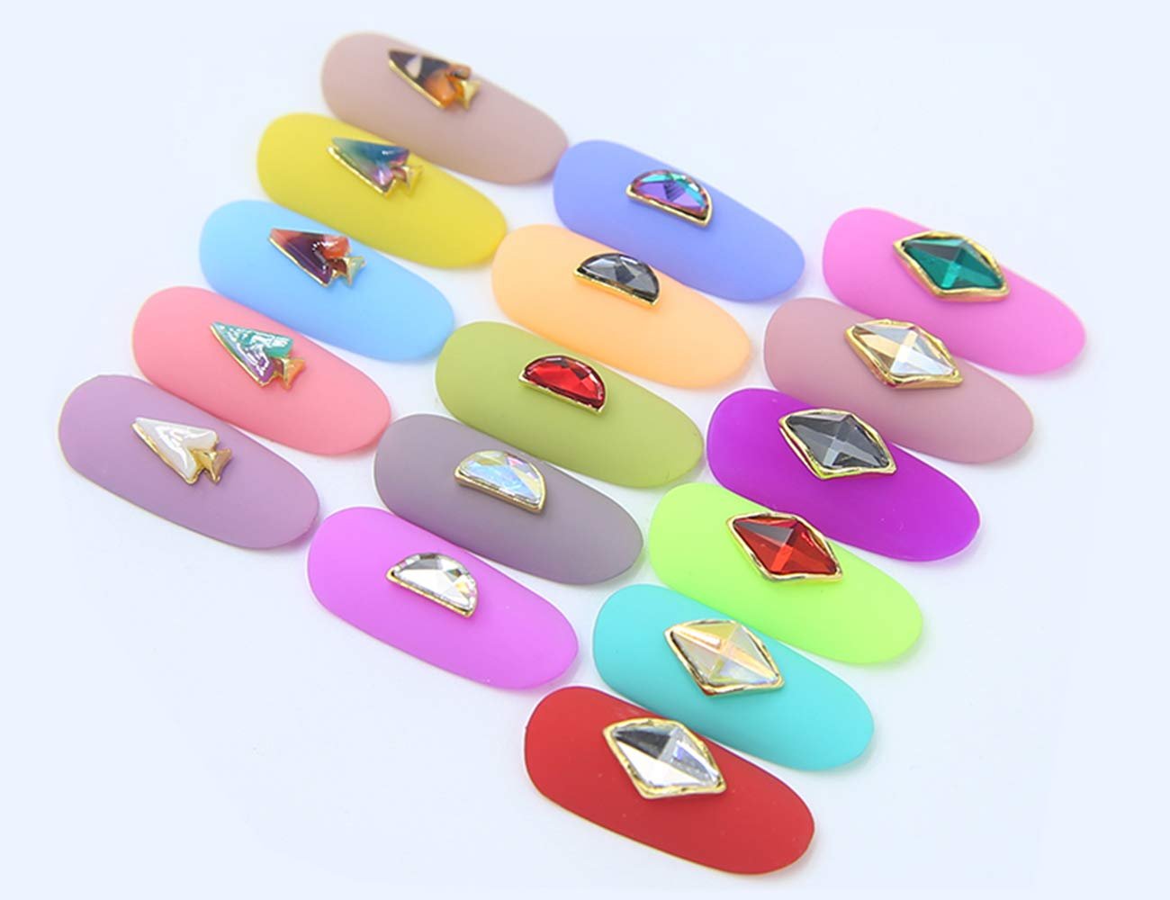 Стрази для нігтів Elitzia ETA1115, 3 форми, 15 штук в упаковці, фото №4