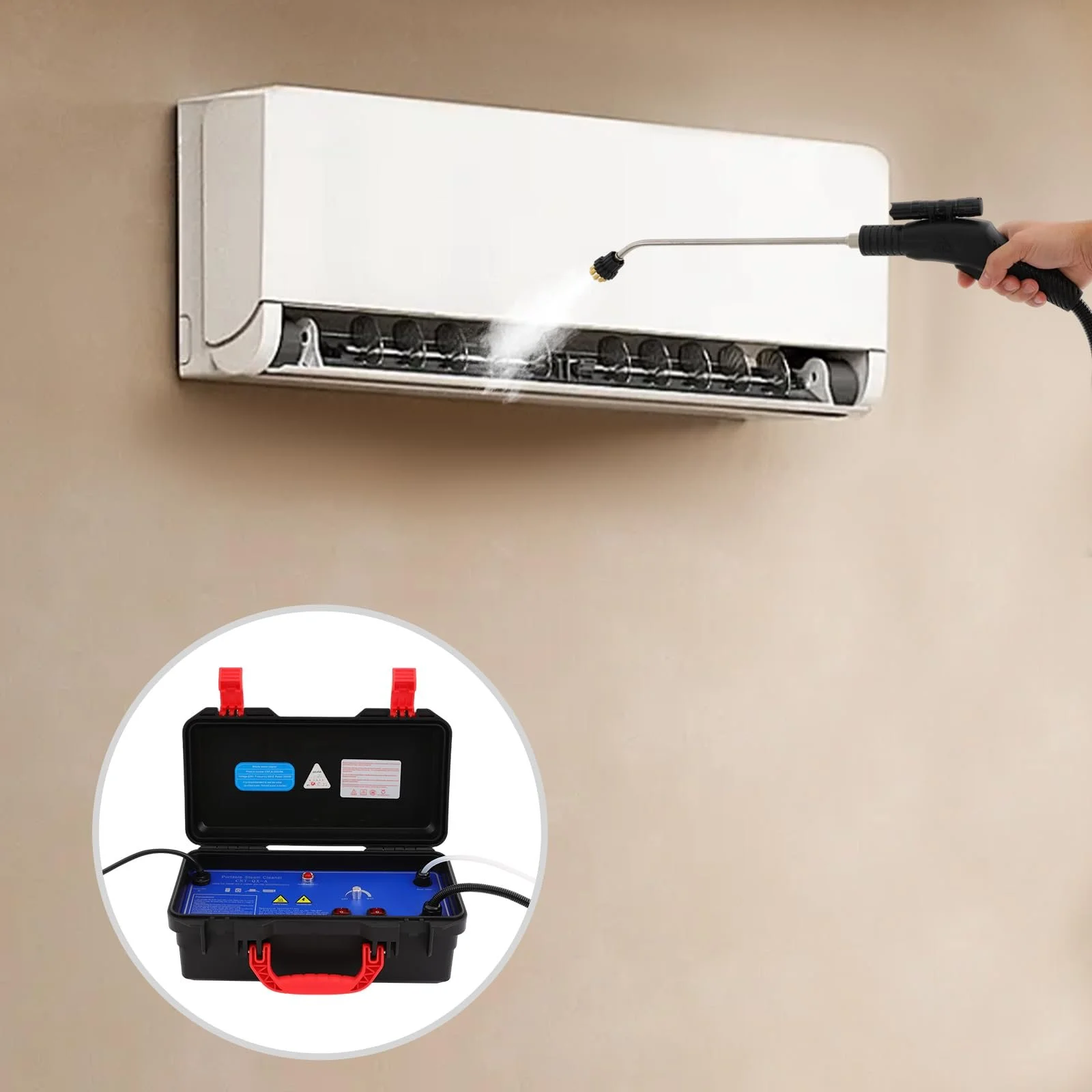 Пароочисник 3000 W 220 V Portable High Temperature Black, фото №7