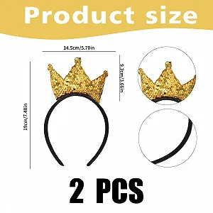 Набор из 2 Блестящая Корона-Обруча. synthetic.ua - Фото 1