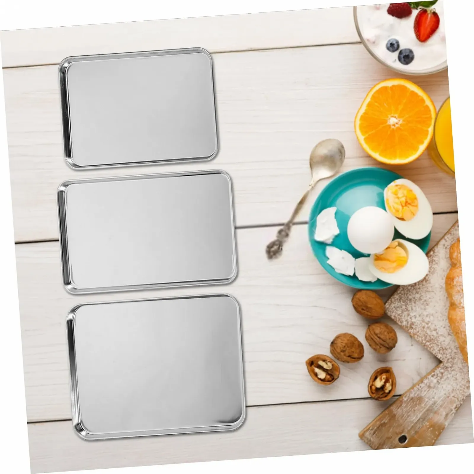 Набор форм для запекания IMIKEYA 3 шт прямоугольные для десертов и лазаньи, фото №7