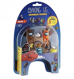 Ігрові фігурки Among Us Crewmate Series 2 Набір з 5 шт. з аксесуарами - Фото 1