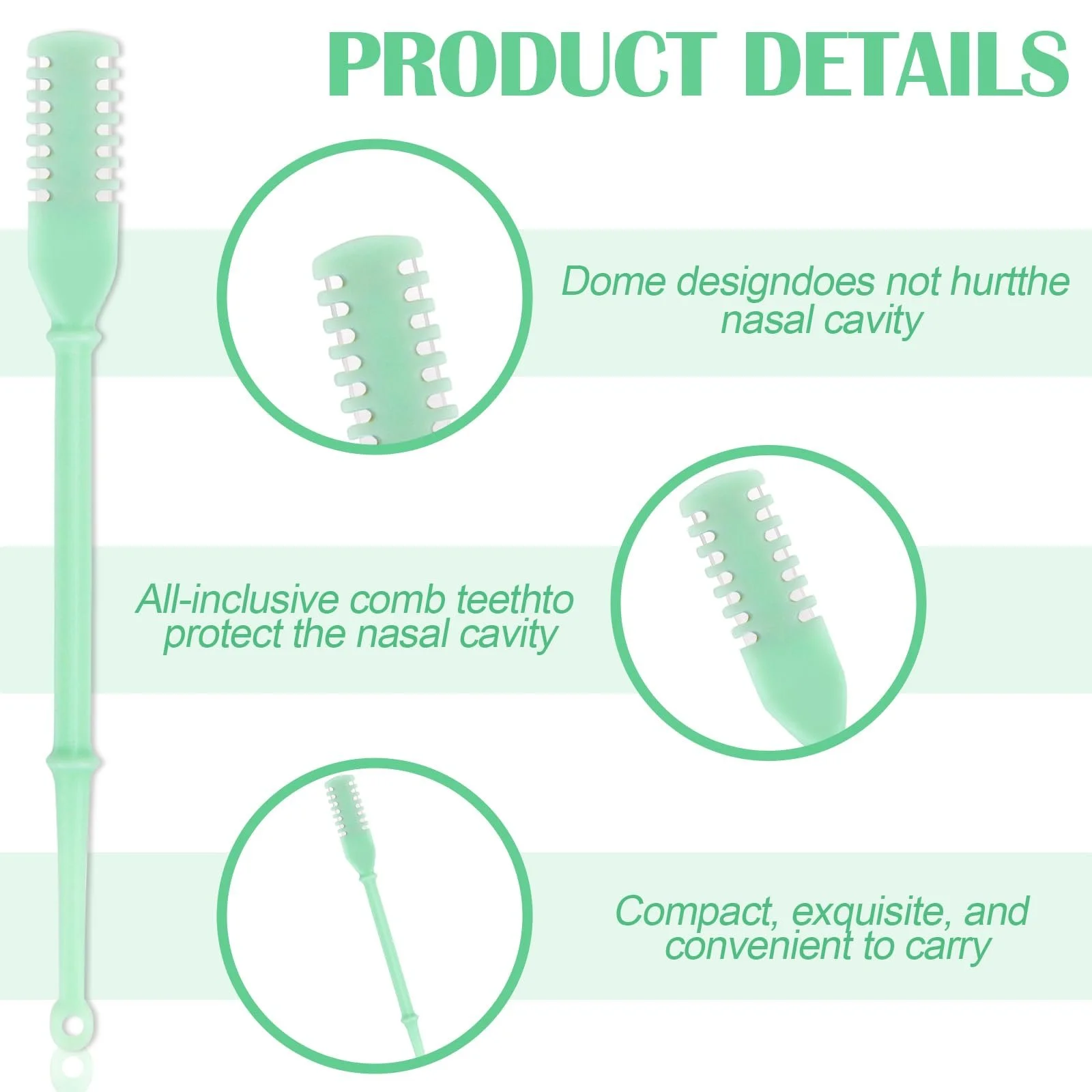 Тример для носа Ручний Подвійний ніж Портативний 360° Обертання 4 шт., фото №3