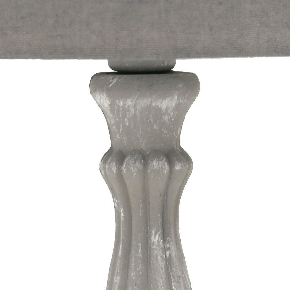 Настільна лампа Grafelstein кантрі шеббі-шик E14 сіра, фото №2