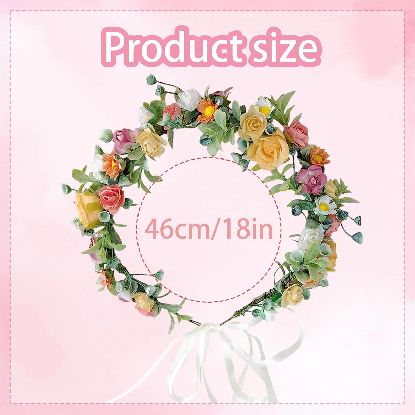 Вінок для волосся з квітами, фото №2