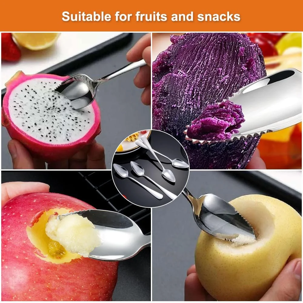 Набір з 8 фруктових ложок з нержавіючої сталі, фото №7 Набір з 8 фруктових ложок з нержавіючої сталі, фото №7