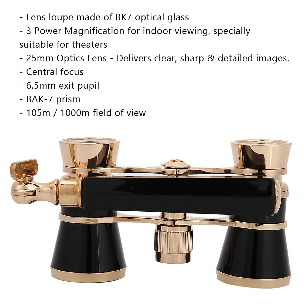 Театральний бінокль-телескоп 3X25 Black, фото №5