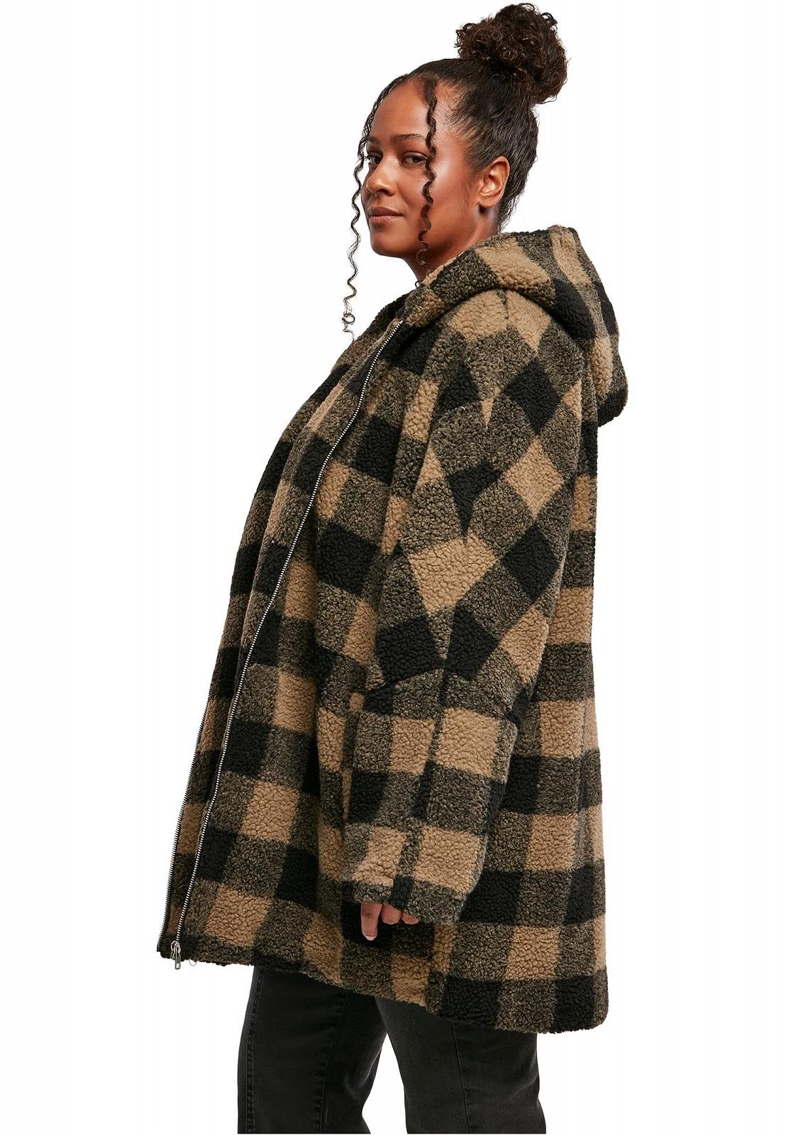 Куртка Sherpa Urban Classics Oversized с капюшоном в клетку, фото №3 Куртка Sherpa Urban Classics Oversized с капюшоном в клетку, фото №3