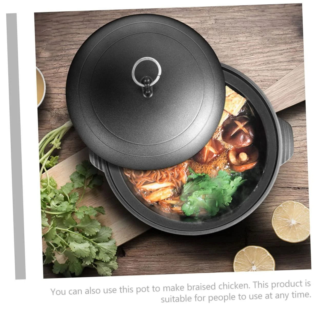 Кастрюля Ciieeo чугунная для тушения курицы с рисом, фото №3