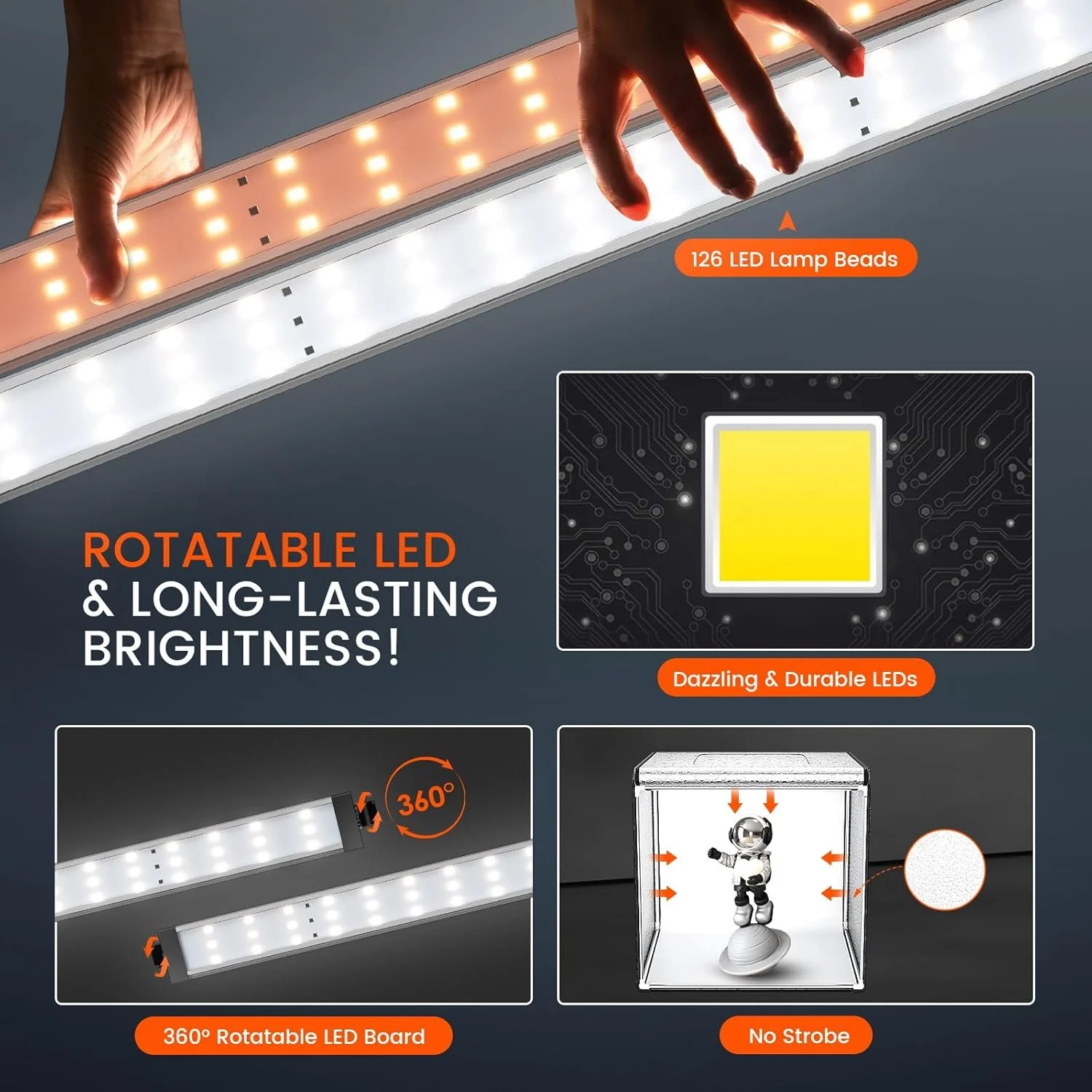 Фотобокс Couleeur 60 см / 5500K / CRI 95 / 6 фонів / Чорний, фото №4 Фотобокс Couleeur 60 см / 5500K / CRI 95 / 6 фонів / Чорний, фото №4