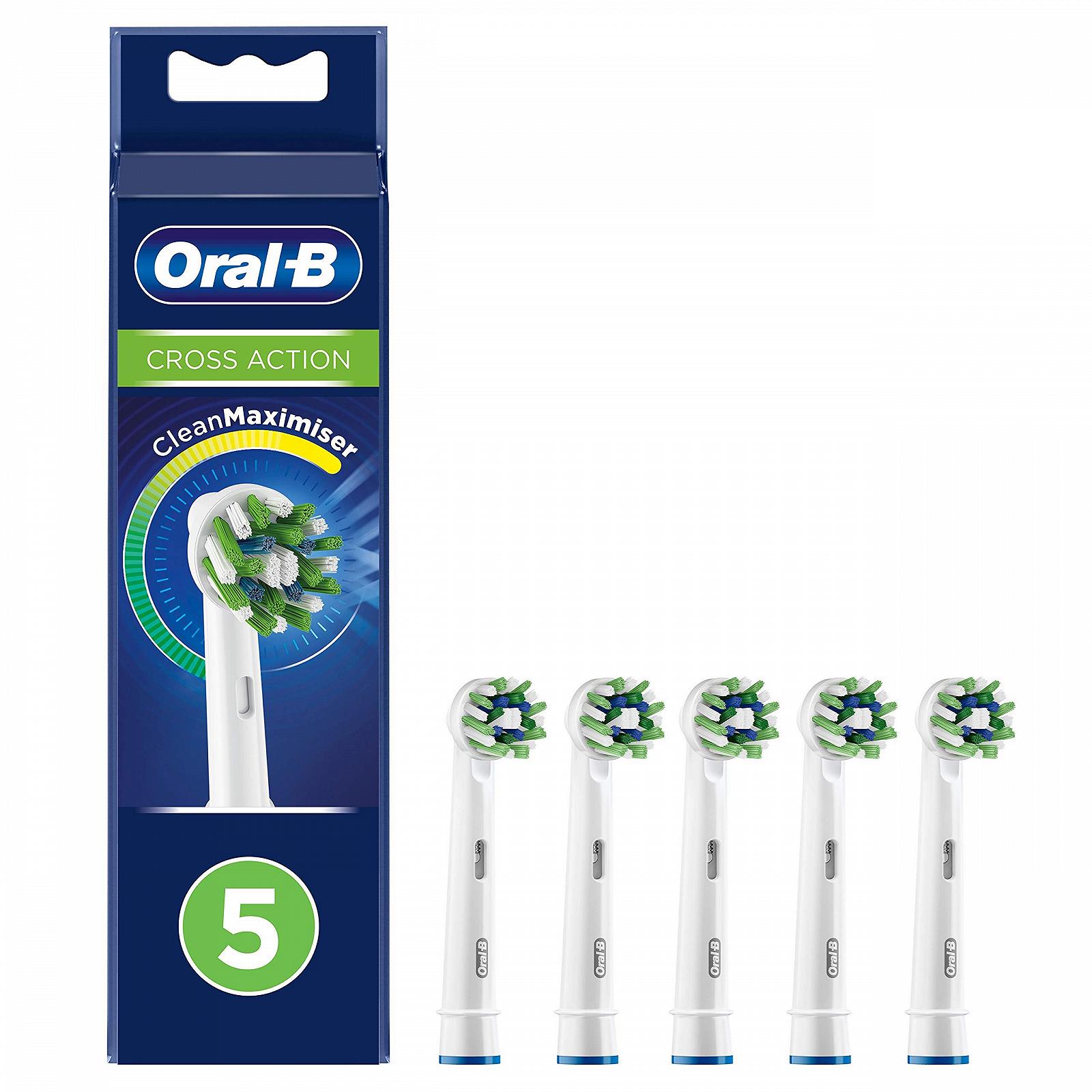 Насадки для електричної зубної щітки Oral-B CrossAction CleanMaximiser 5 шт., фото №1