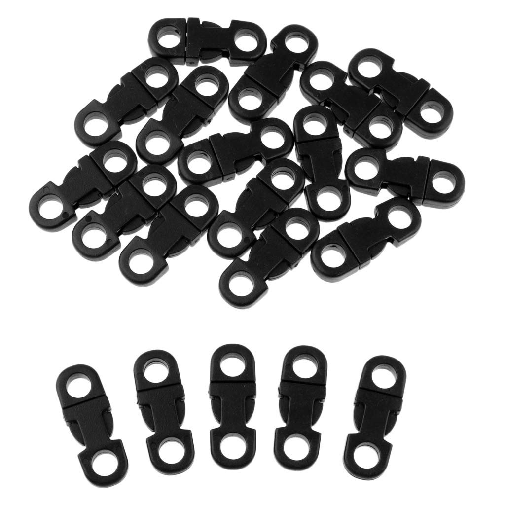 Браслет Paracord Leeadwaey 5 мм Боковая Пряжка Пластиковая Клипса Черный, фото №3