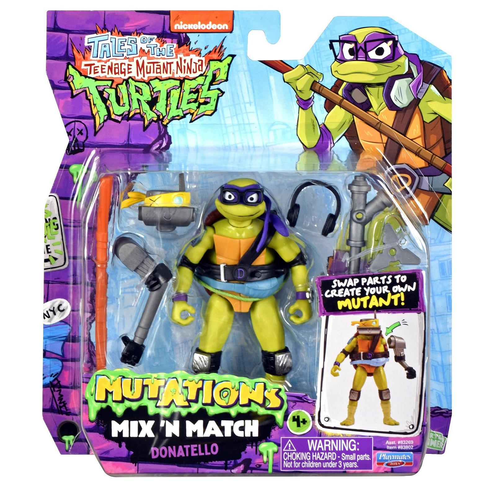 Фігурка Донателло Playmates Toys Tales of Teenage Mutant Ninja Turtles: Mutations Mix & Match, фото №7