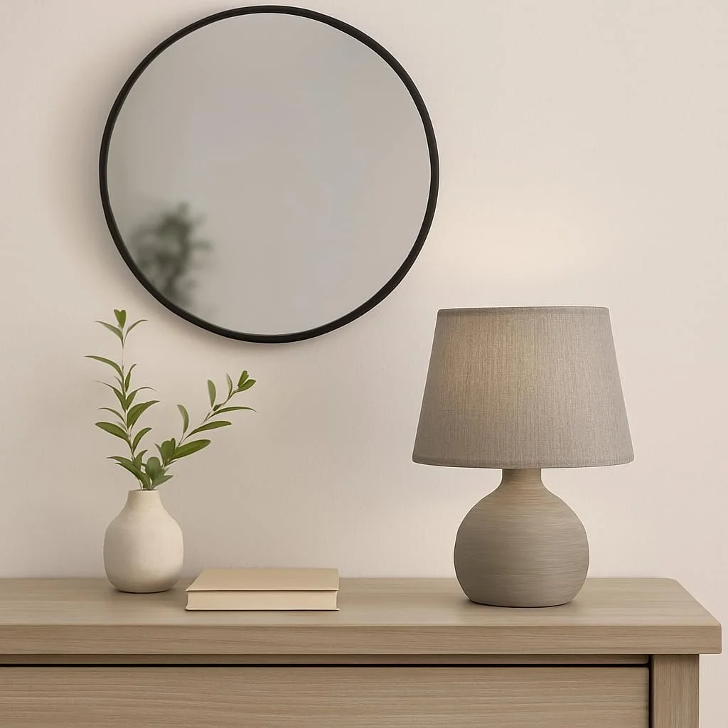 Настільна лампа Luxus London H 25 x Діаметр 18 E14 Кераміка Коричневий, фото №7