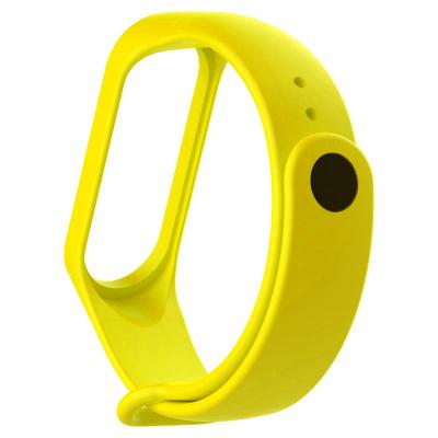 Ремешок для фитнес браслета BeCover Silicone Xiaomi Mi Band 3/4 Yellow 704130, фото №3