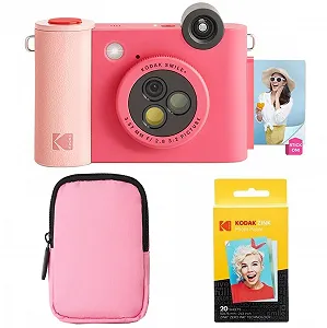 Цифровая камера мгновенной печати и фотопринтер KODAK Smile+ Fuchsia Starter Pack + 20 листов - Фото 1