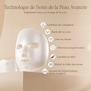 Маска Photon Project E Beauty для омолодження шкіри, бездротова, світлодіодна, для обличчя та шиї, 7 кольорів світла synthetic.ua - Фото 1