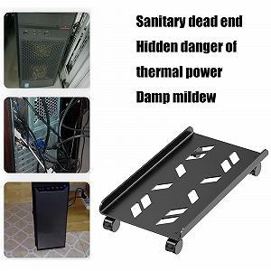 Подставка для компьютерной башни с колесом, поворотное основание на 360 градусов, антистатическая synthetic.ua - Фото 1