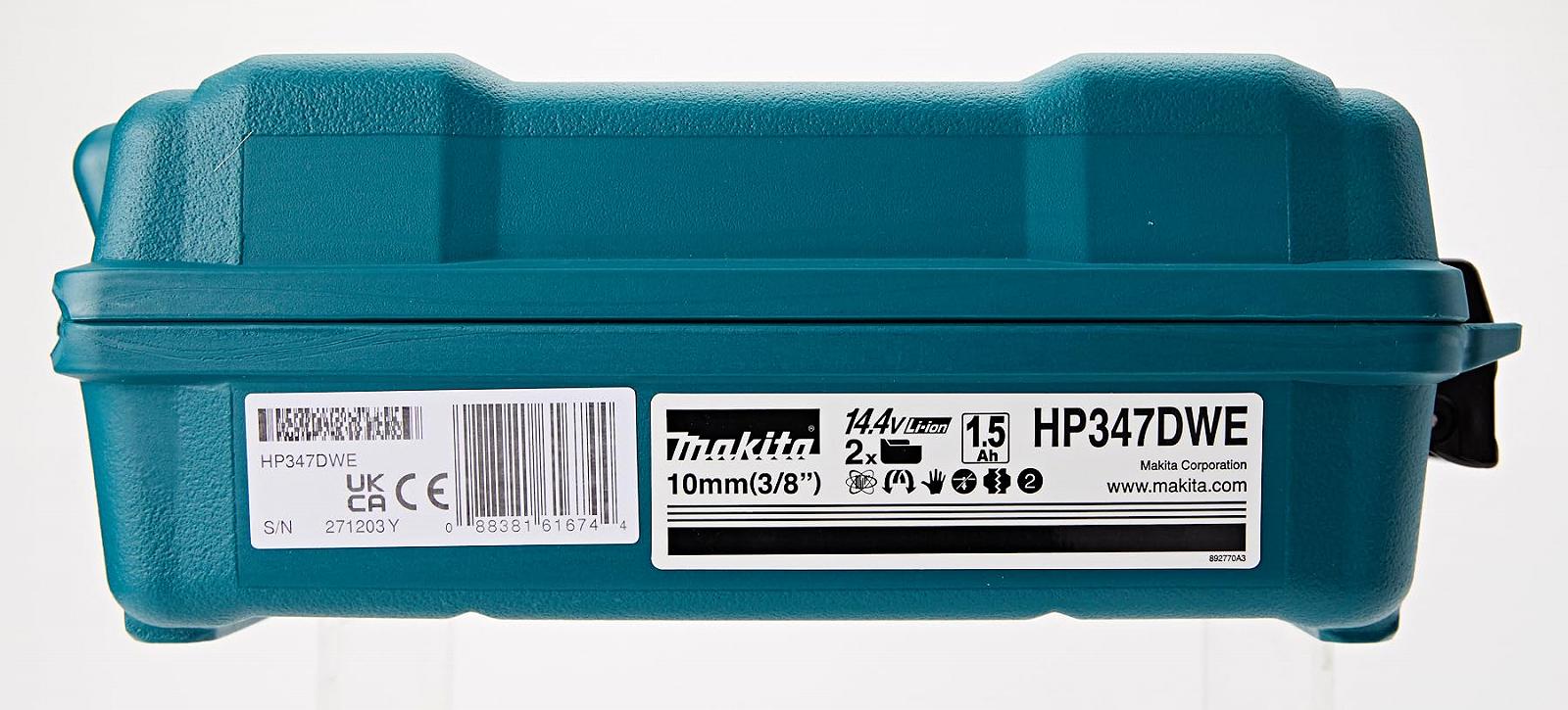 Шуруповерт Makita HP347DWE Акумуляторний Ударний Набір 14,4 В 2 x 1,3 Ач, фото №7