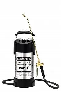 Опрыскиватель под давлением GLORIA 505 T 5 L Stainless Steel 6 bar Латунный насос Манометр - Фото 1
