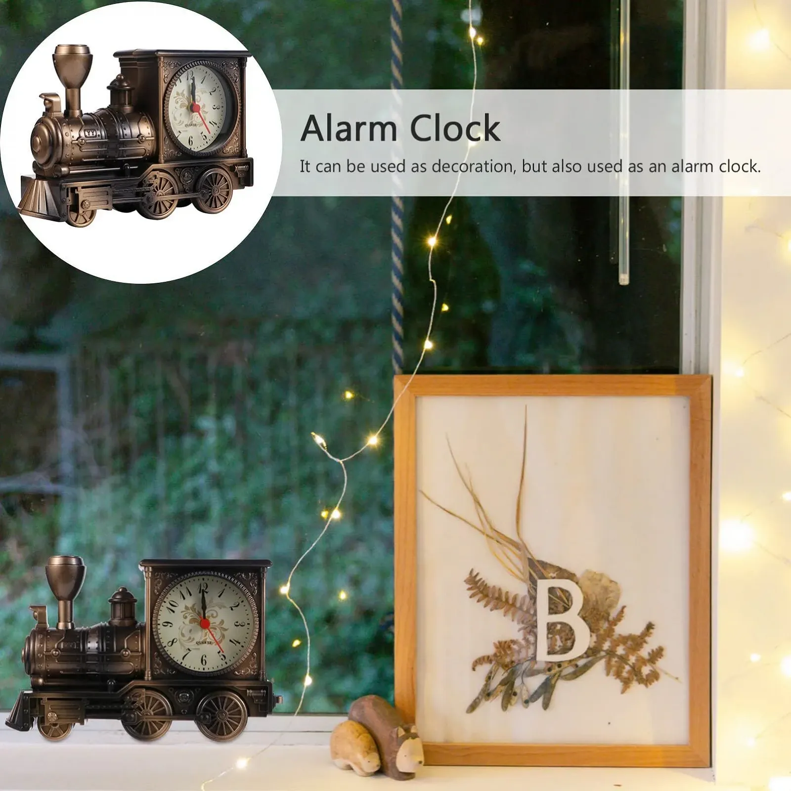 Будильник Настільний у стилі ретро потяга VOSAREA Пластиковий Паровоз, фото №4 Будильник Настільний у стилі ретро потяга VOSAREA Пластиковий Паровоз, фото №4