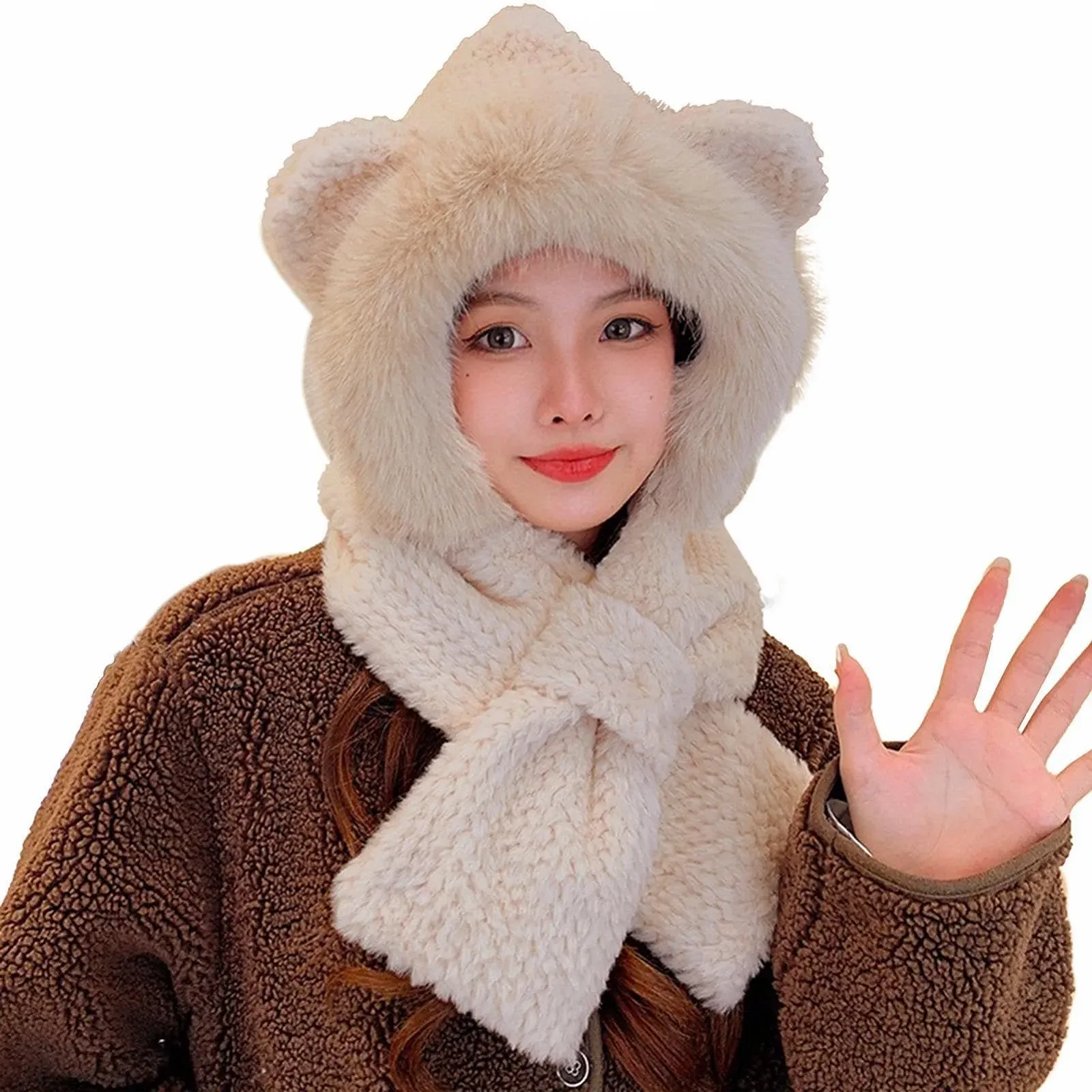 Шапка-ушанка Медвежонок Uoqpty с кроличьими ушками, фото №6 Шапка-ушанка Медвежонок Uoqpty с кроличьими ушками, фото №6