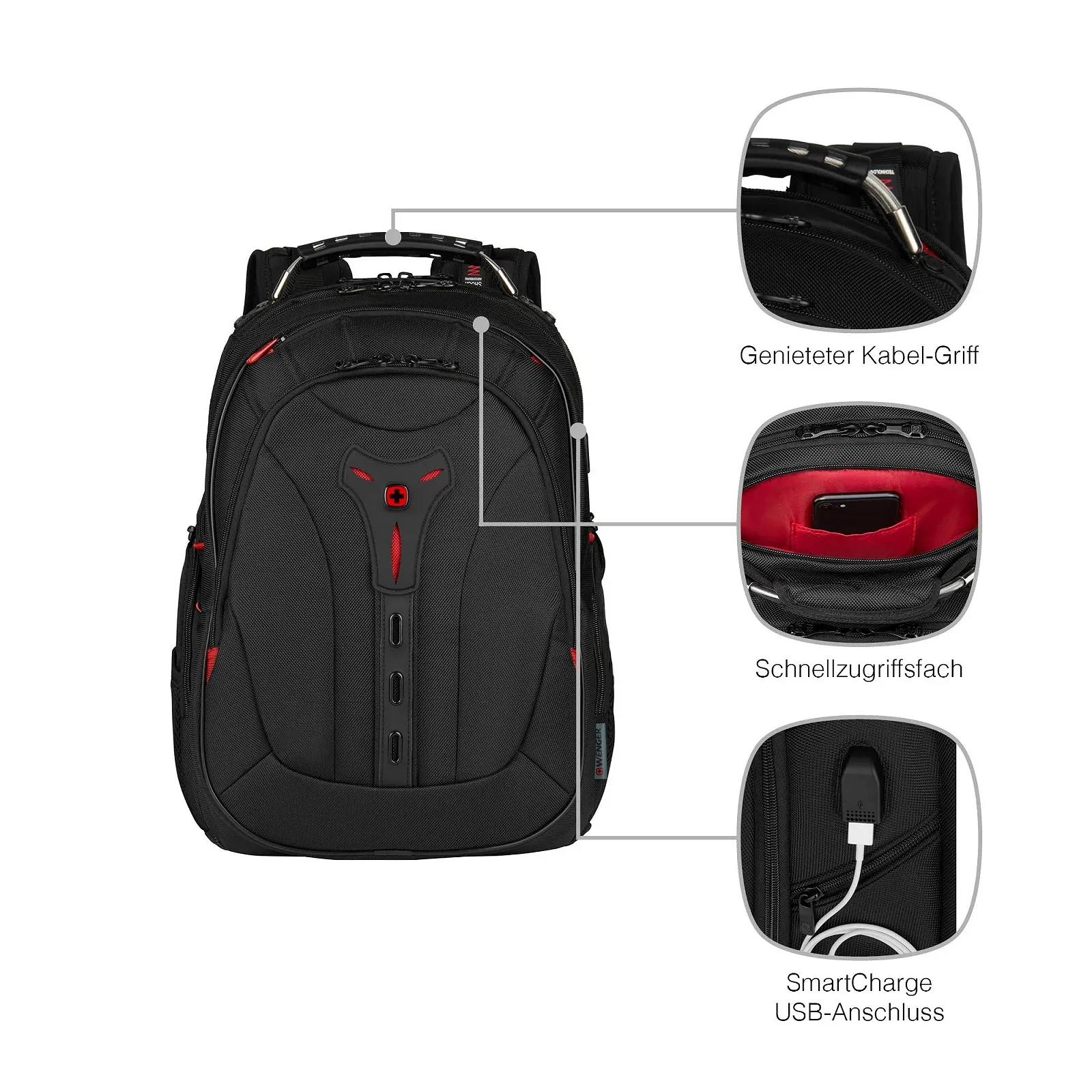 Рюкзак для ноутбука WENGER Pegasus 606492 Deluxe 14-16 дюймов 25 L Черный, фото №4 Рюкзак для ноутбука WENGER Pegasus 606492 Deluxe 14-16 дюймов 25 L Черный, фото №4
