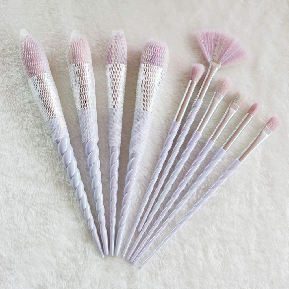 Набор кистей для макияжа Yang Xin Luxury Unicorn Series из шерсти для основы теней контурирования лица 10 шт., фото №3