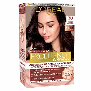 Фарба для волосся L'Oréal Paris Excellence Cream Universal Nude Dark Brown 3U потрійна дія - 3 відтінки synthetic.ua - Фото 1