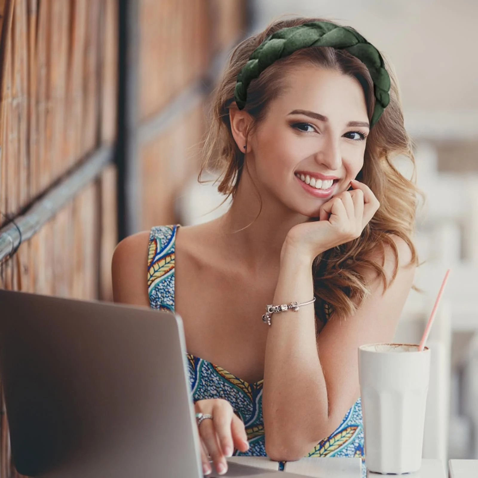 Вінтажний обруч для волосся, Плетений, фото №5