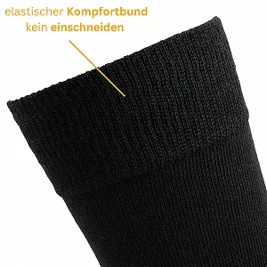 Гольфы Generisch для мужчин и женщин (6 пар) Комфортный пояс Хлопковые женские носки Женские гольфы, мягкие и дышащие с комфортным поясом synthetic.ua - Фото 1