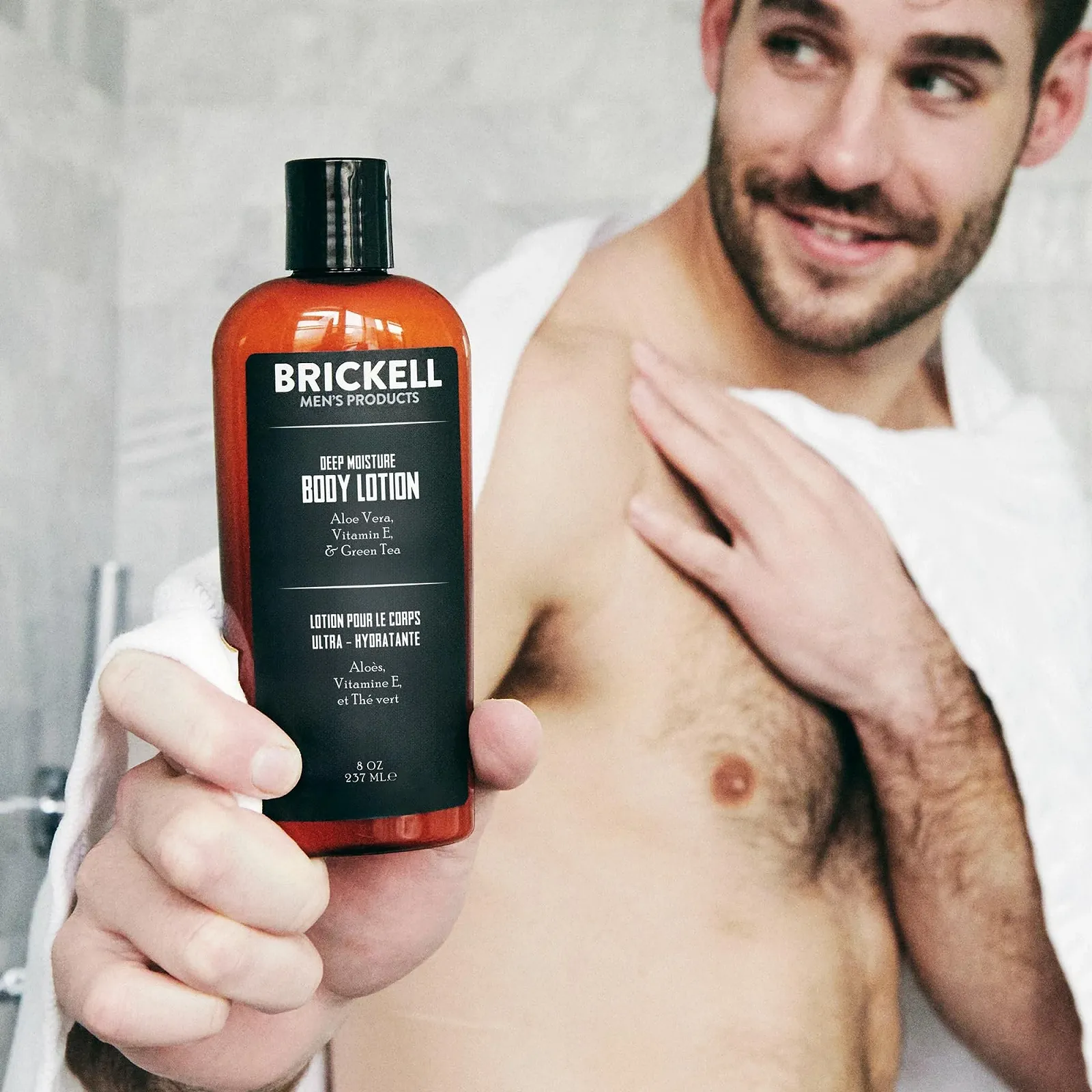 Лосьйон для тіла Brickell Men's Deep Moisture для чоловіків, без запаху, 237 мл, фото №3