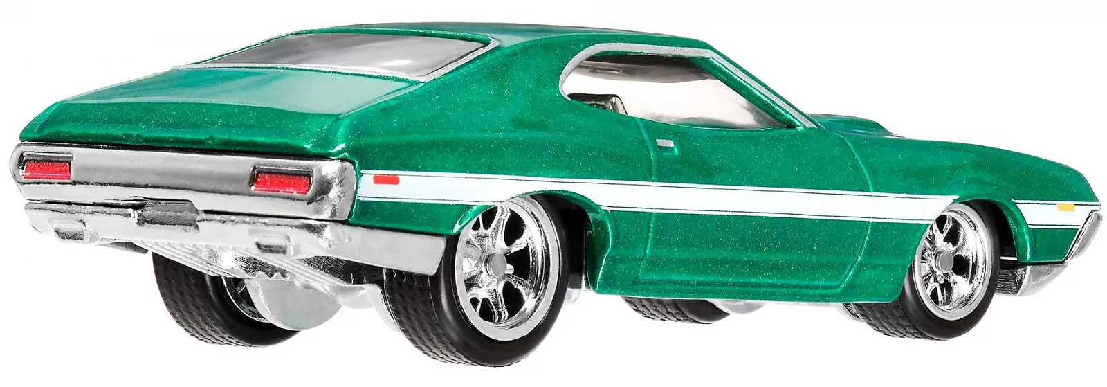 Машинка Hot Wheels Premium Real Riders Ford Gran Torino Sport 1972 / 1:64 / Зелена, фото №5