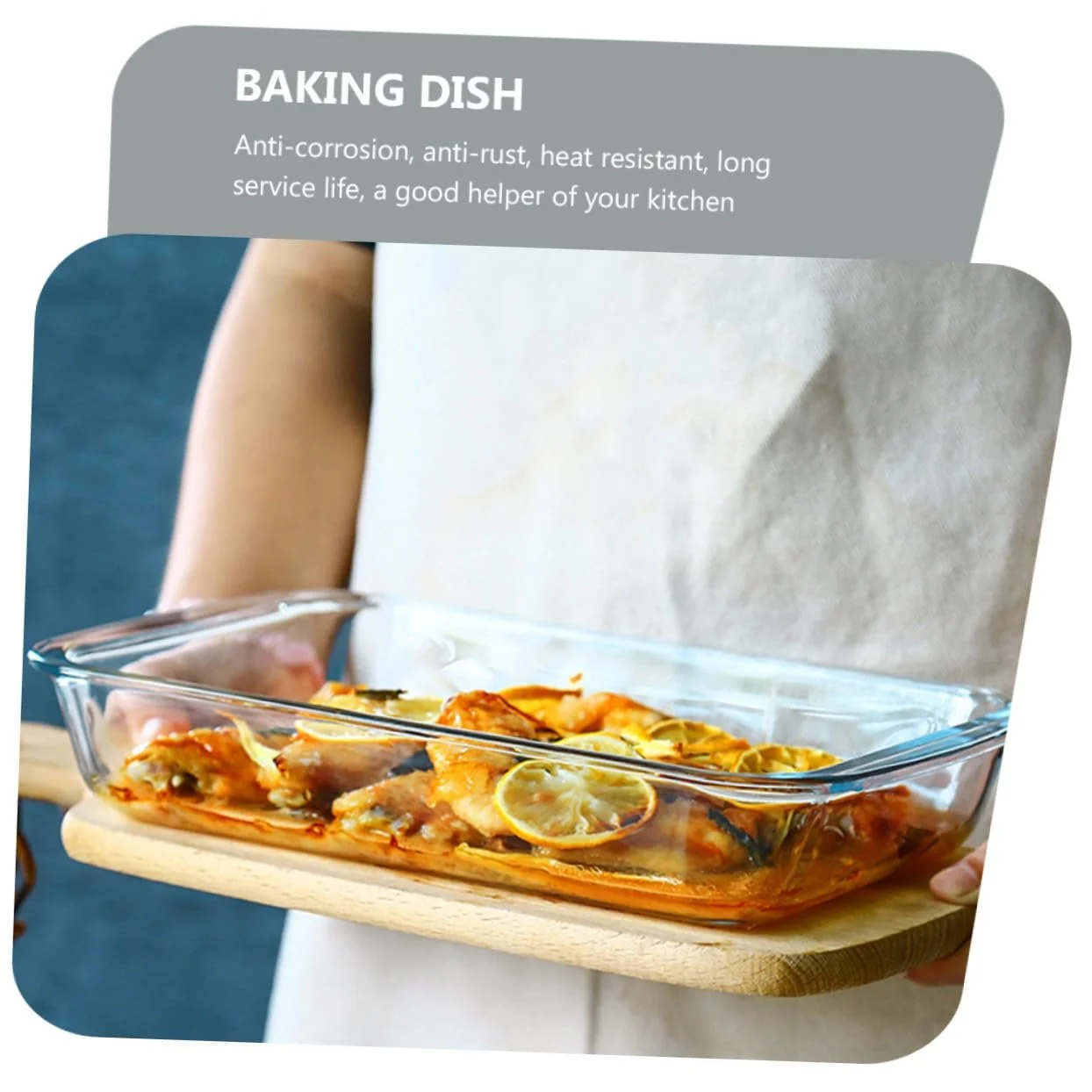 Форма для запікання VALICLUD скляна прямокутна термостійка, фото №6 Форма для запікання VALICLUD скляна прямокутна термостійка, фото №6