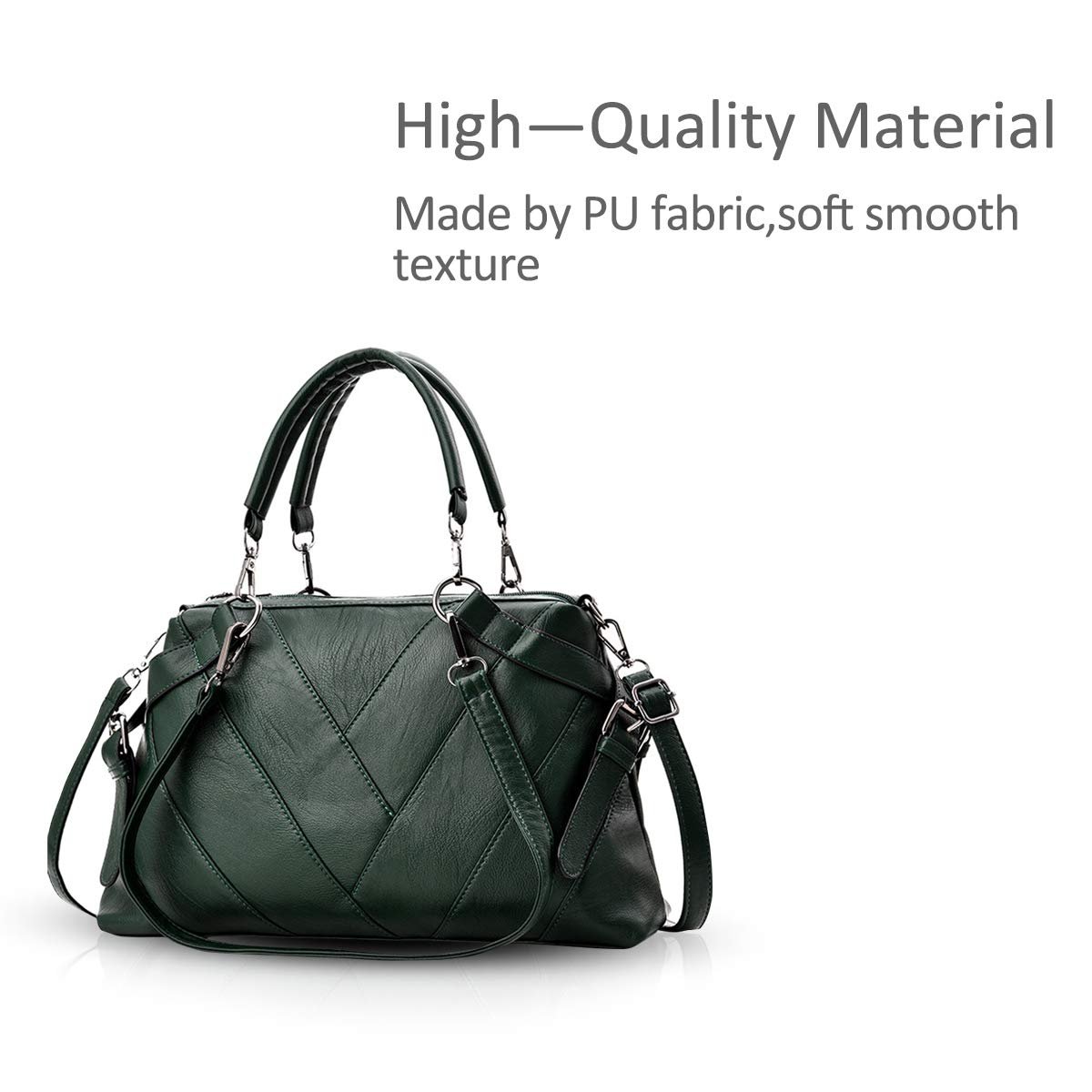 Сумка с ручками NICOLE & DORIS Современная Сумка через Плечо из Мягкой Полиуретановой Кожи Элегантная Сумка с Полосками, фото №3