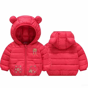 Куртка для верховой езды MNSWR Детская зимняя пуховая куртка с мультяшным капюшоном, теплая утепленная верхняя одежда для детей для холодной погоды - Фото 1