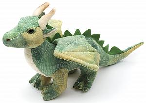 Мягкая игрушка Uni-Toys Дракон зеленый 26 см - Фото 1