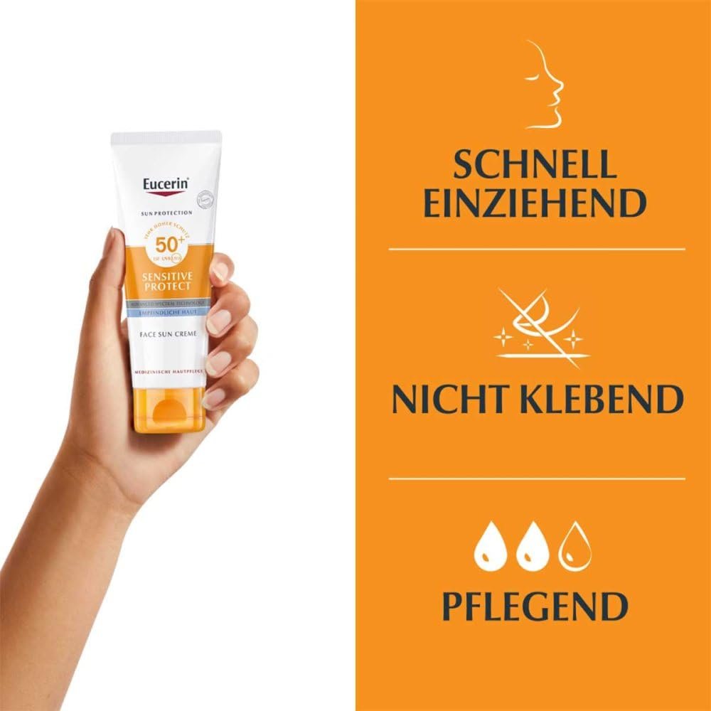 Сонцезахисний крем EUCERIN Sun Cream SPF 50+, 50 мл, фото №3