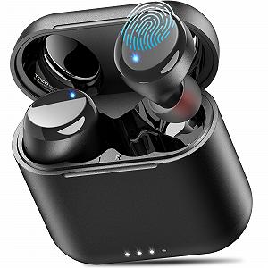 Наушники TOZO T6 Mini Bluetooth, Bluetooth 5.3, Эргономичная Внутриканальная Гарнитура, 50 Часов Воспроизведения с Беспроводным Зарядным Чехлом, EQ Регулируемый через Приложение, Водонепроницаемые IPX8, Обновленная Версия, Черный - Фото 1