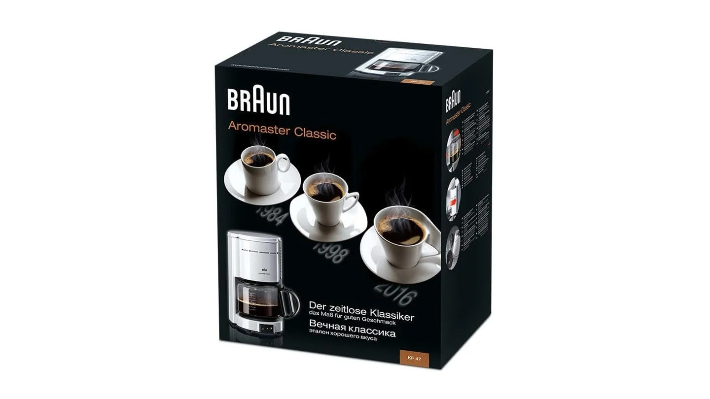 Кофеварка Braun KF 47 WH капельная со стеклянным кувшином белая, фото №7