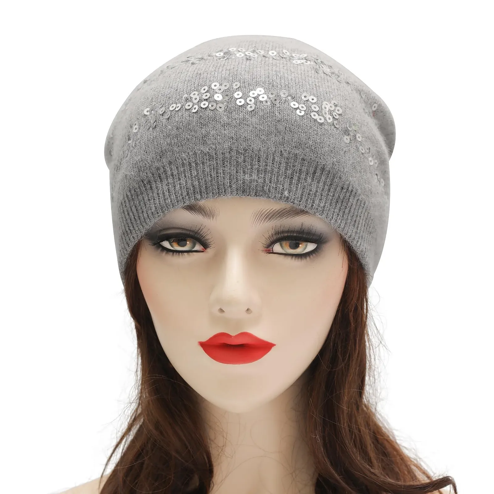 Вязаная шапка-бини ZLYC, мягкая зимняя эластичная, фото №3 Вязаная шапка-бини ZLYC, мягкая зимняя эластичная, фото №3