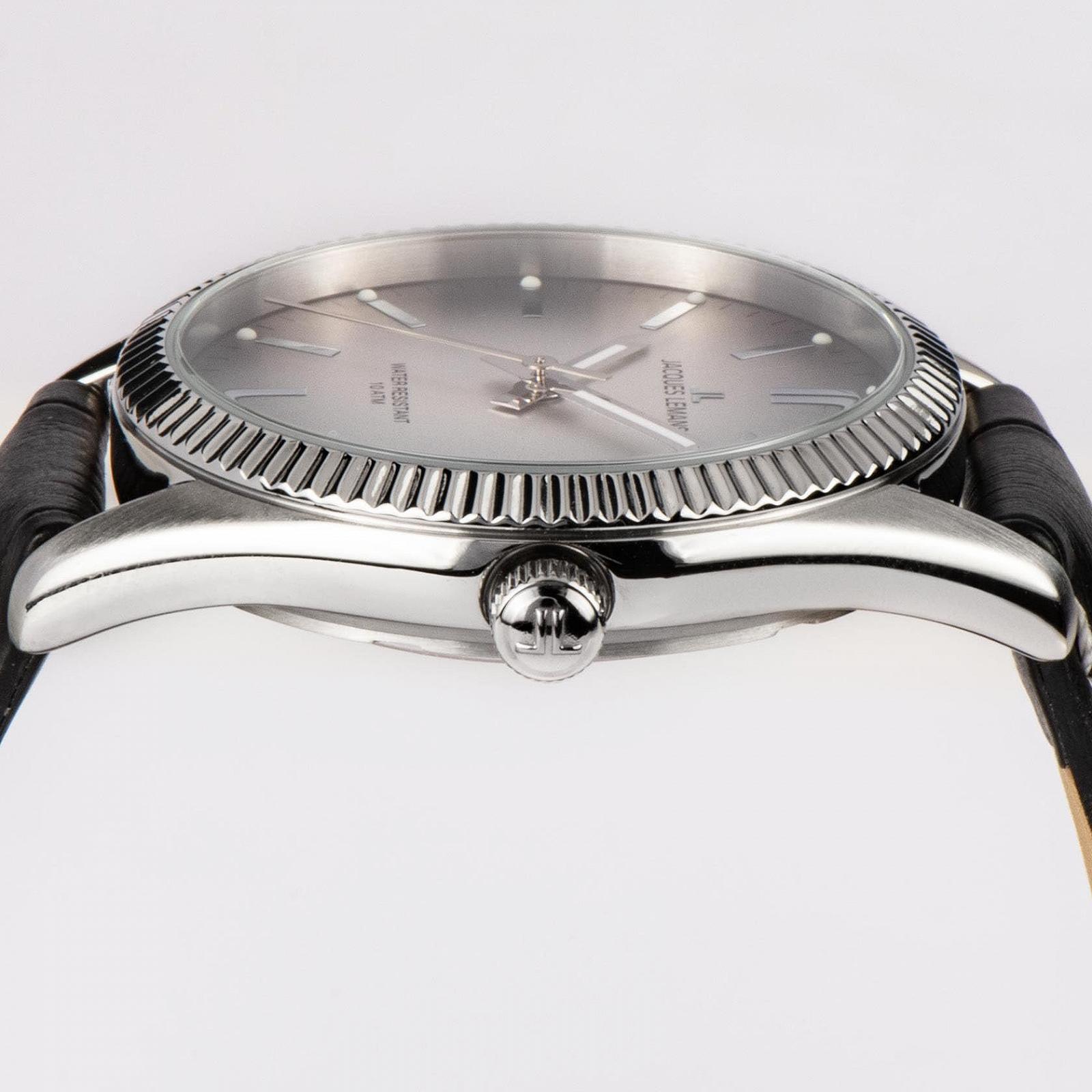 Женские часы JACQUES LEMANS Derby 34 мм, 10 ATM, дата, кожаный ремешок, коллекция 'Anniversary Collection 50 Years' 50-4, разные дизайны, фото №4