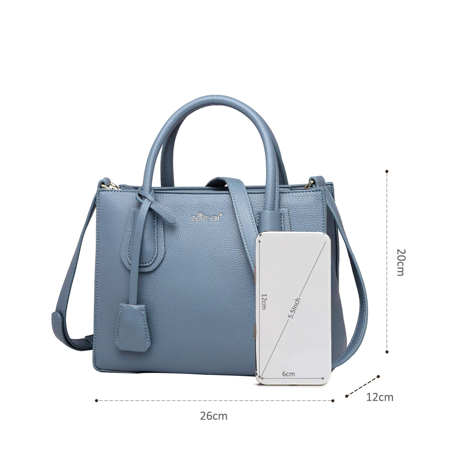 Сумка NICOLE & DORIS Shopper Жіноча Штучна шкіра Сірий / синій, L, фото №6