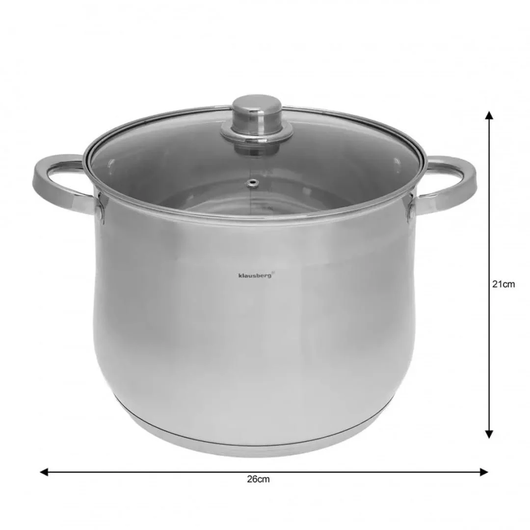 Кастрюля Premium Pot 26 x 21 см из нержавеющей стали с крышкой 10.7 л, фото №3